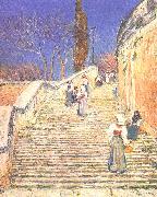 Childe Hassam Piazza di Spagna in Rome USA oil painting reproduction